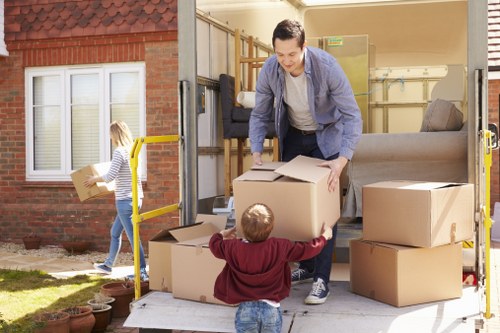 Local moving truck loaded for a West London property move