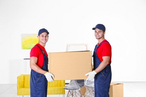 Packing materials and moving boxes prepared for a Hammersmith home move