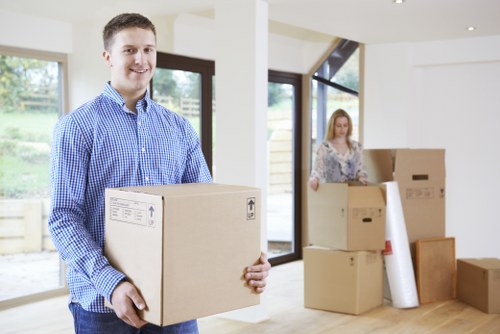 Careful boxing and labelling of household items in west London