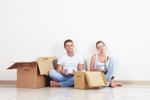 Careful loading of sofas and household furniture for local transport in Hammersmith