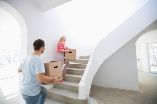 Furniture and boxes being loaded for a same day move in West London